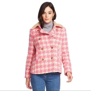 Brand new, never worn, Houndstooth Peacoat.